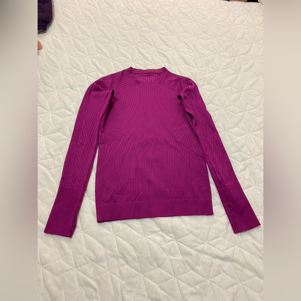 Lululemon shirt Rest Less Pullover womans size 6 purple